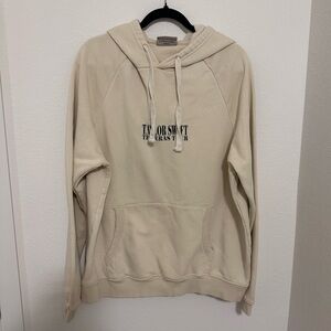 Taylor Swift The Eras Tour Cream Hoodie Graphic Back Cotton Size Medium Unisex